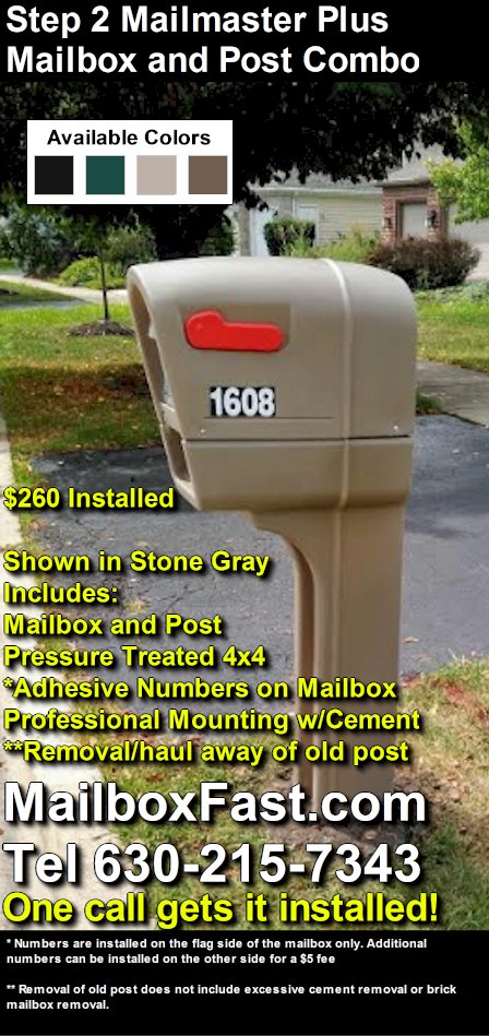 Good Looking fake stone mailboxes Step 2 Mailmaster Plus Mailbox And Post Package Fast Installer In Naperville