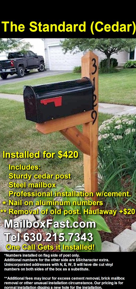 Standard Cedar Mailbox and Post