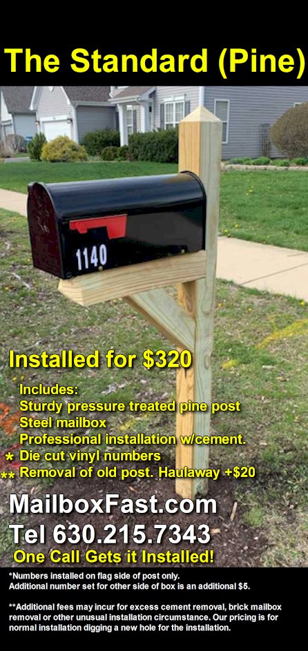 Standard Pine Mailbox Post