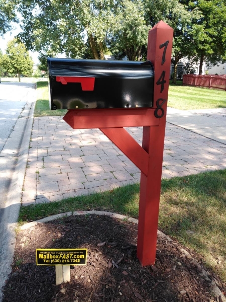 Standard Mailbox and Post Package from Cedar - Mailbox Fast - Mailbox ...