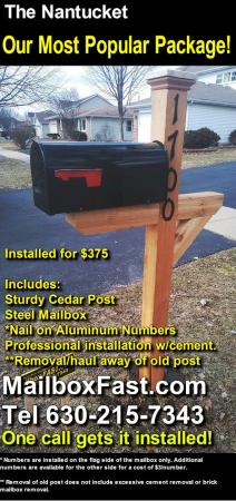 Nantucket Custom Cedar Mailbox Post