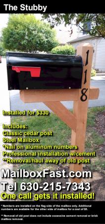 Stubby Cedar Mailbox Post