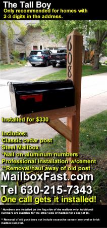 mailbox and post mailbox and post