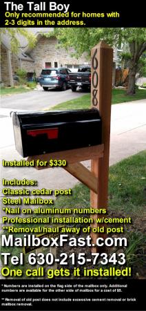 Tall Boy Cedar Mailbox Post